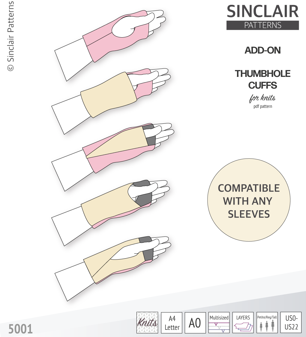Easy thumbhole cuffs