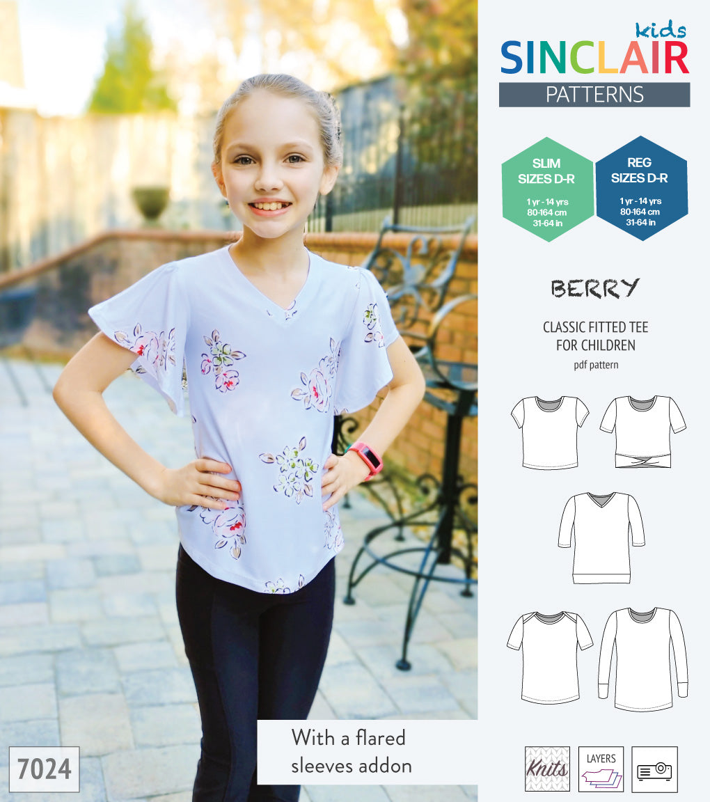 Free Printable Semi Patterns.pdf Berry semi fitted tee for children (pdf sewing pattern) – Sinclair Patterns
