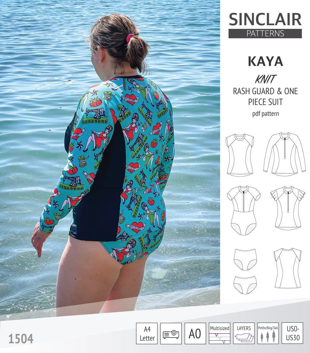 Kaya raglan rash guard, swim bottoms and a one piece suit (PDF ...