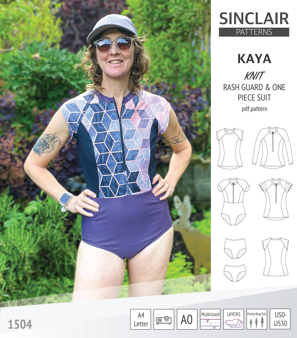 Kaya raglan rash guard, swim bottoms and a one piece suit (PDF ...