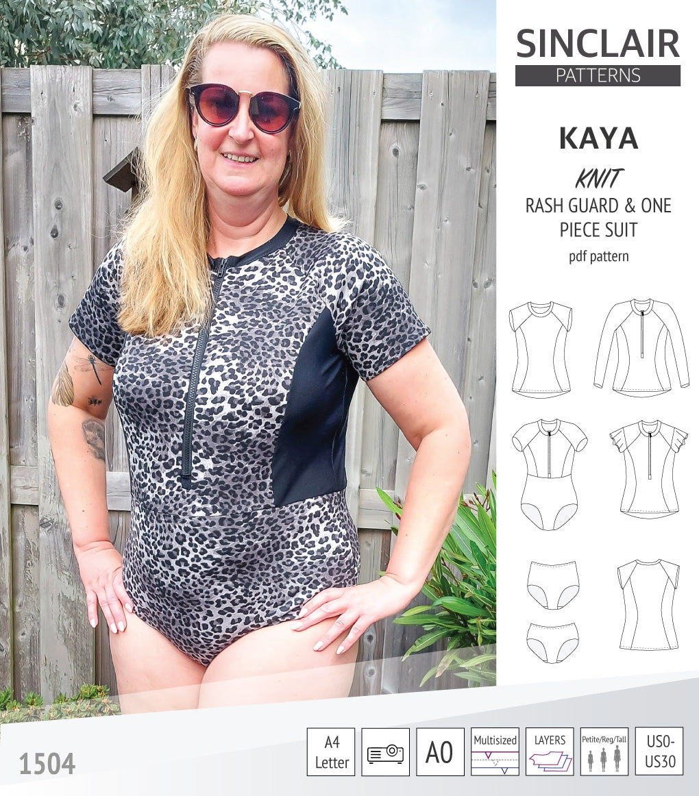 Kaya raglan rash guard, swim bottoms and a one piece suit (PDF ...