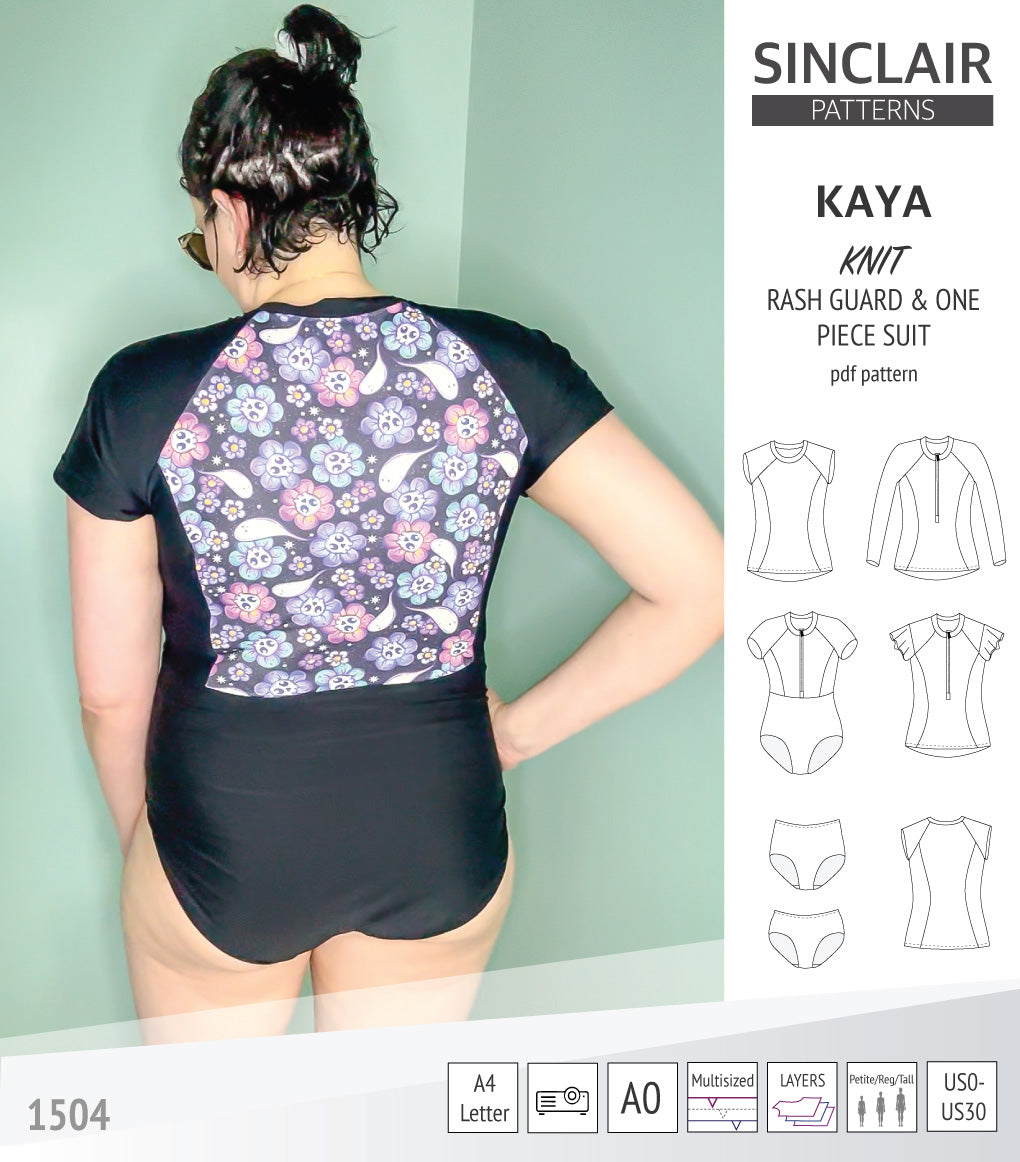 Kaya raglan rash guard, swim bottoms and a one piece suit (PDF ...