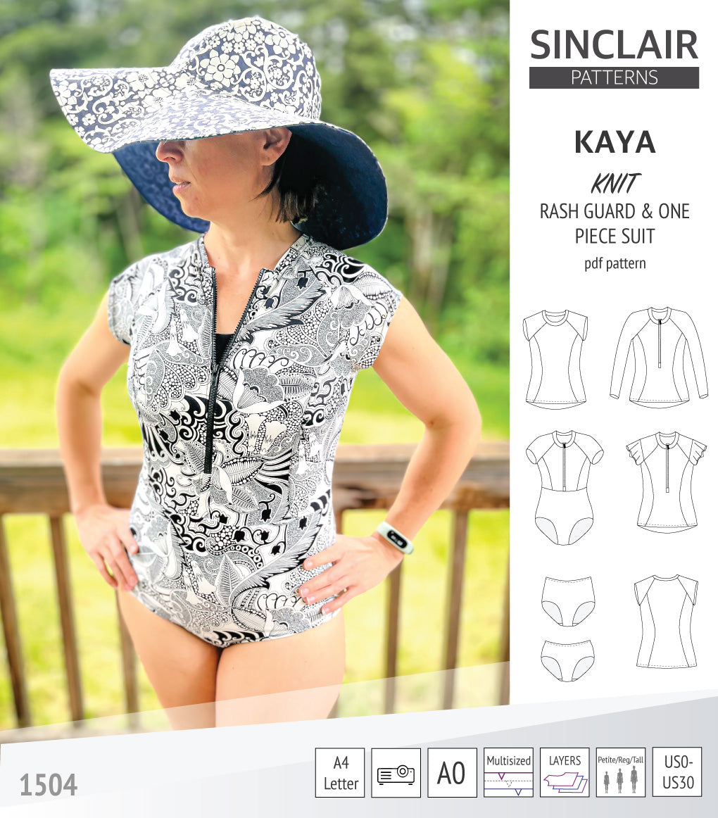Kaya raglan rash guard, swim bottoms and a one piece suit (PDF ...