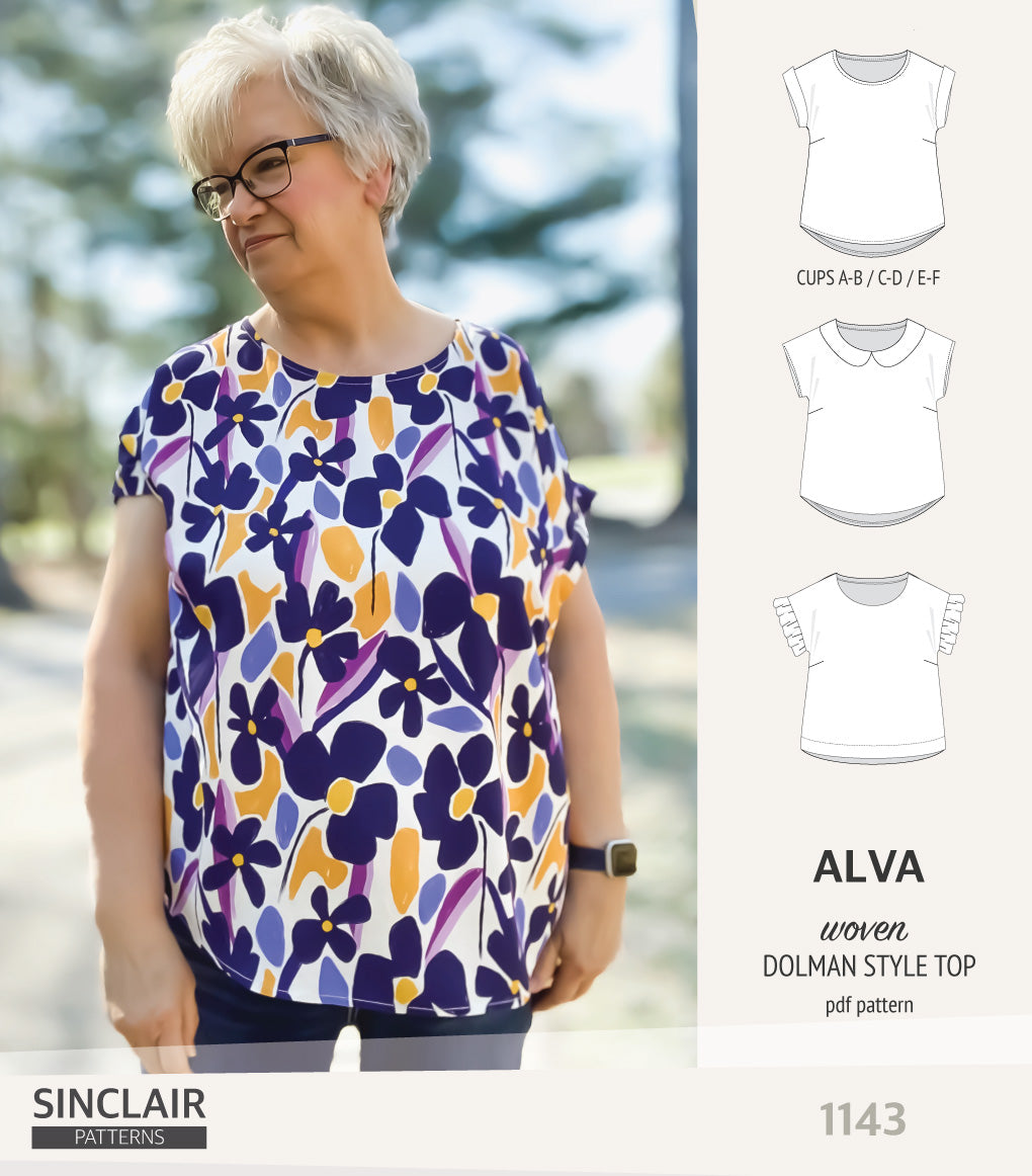 Alva woven dolman style top (PDF) – Sinclair Patterns