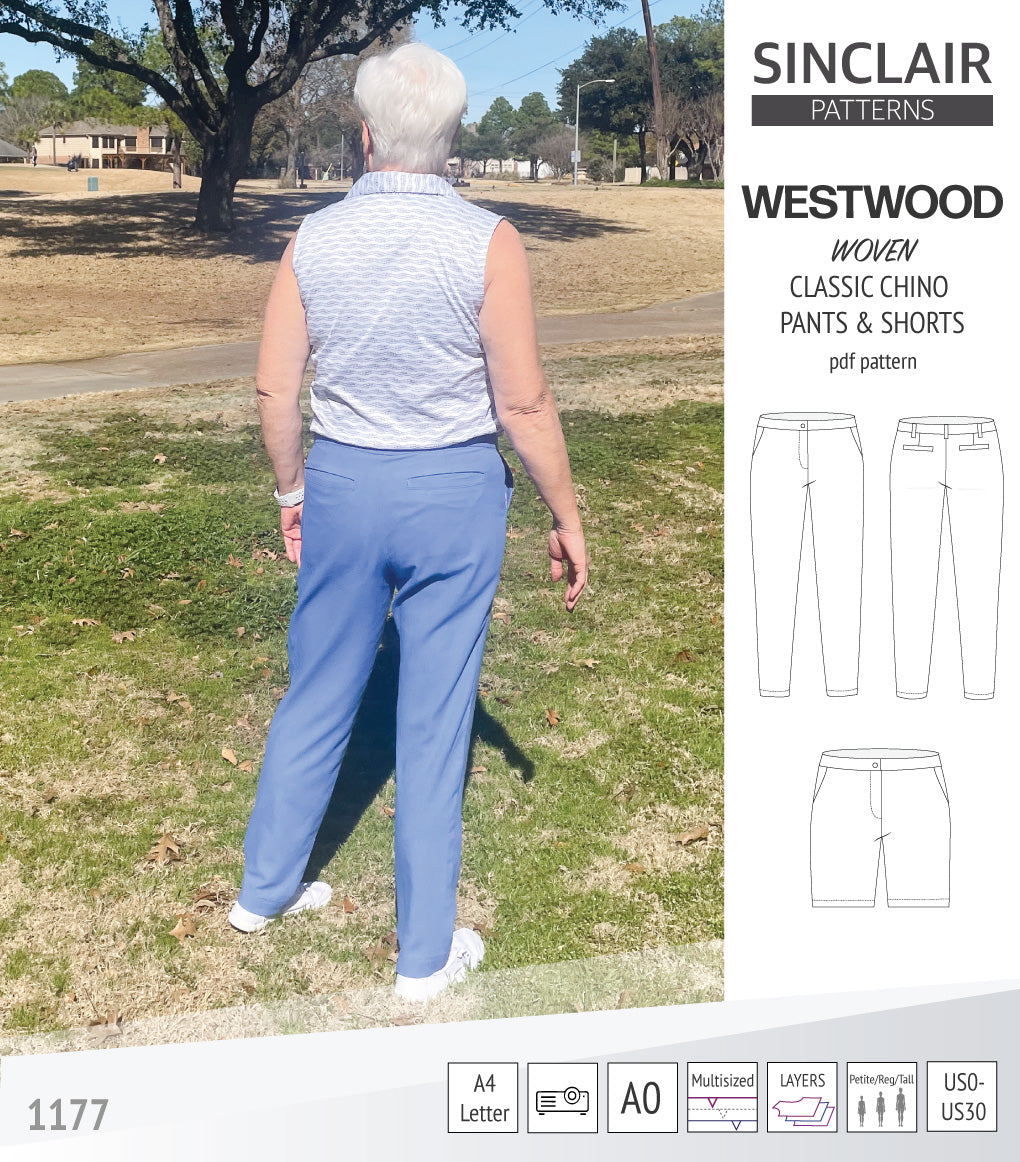 Westwood classic chino pants and shorts for women (pdf sewing pattern ...