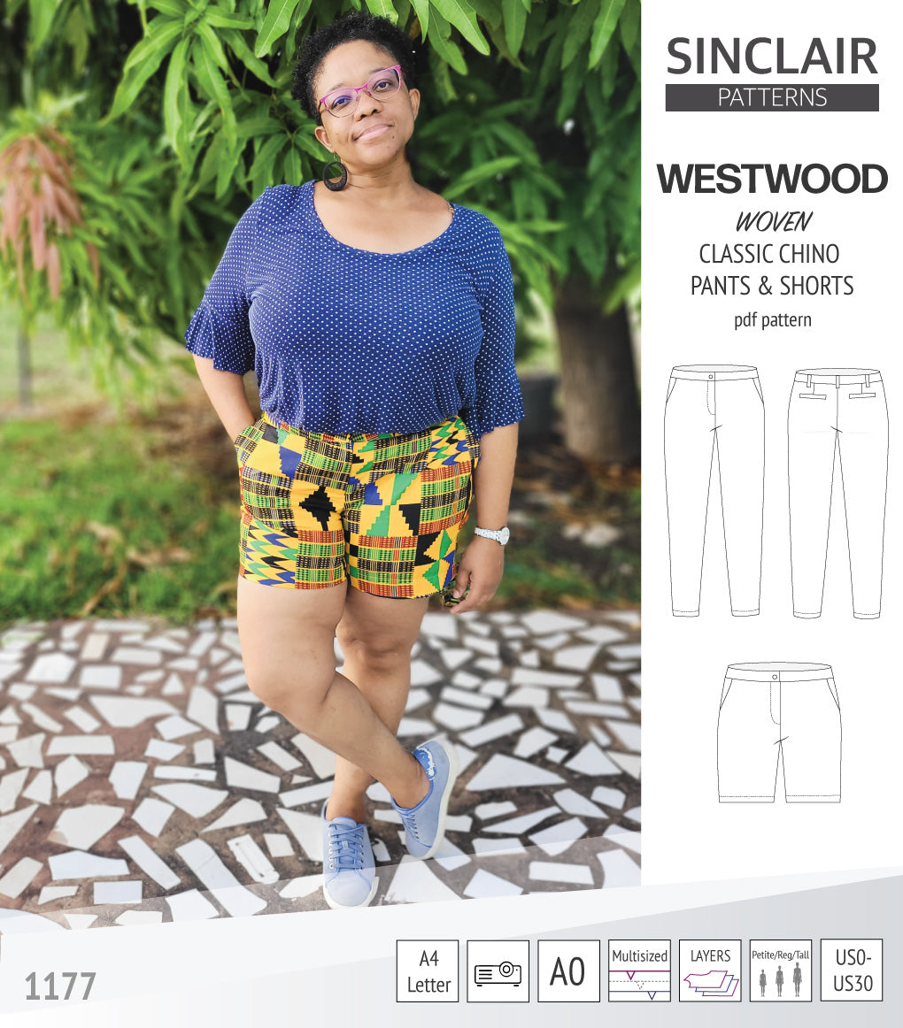 Westwood classic chino pants and shorts for women (pdf sewing pattern ...