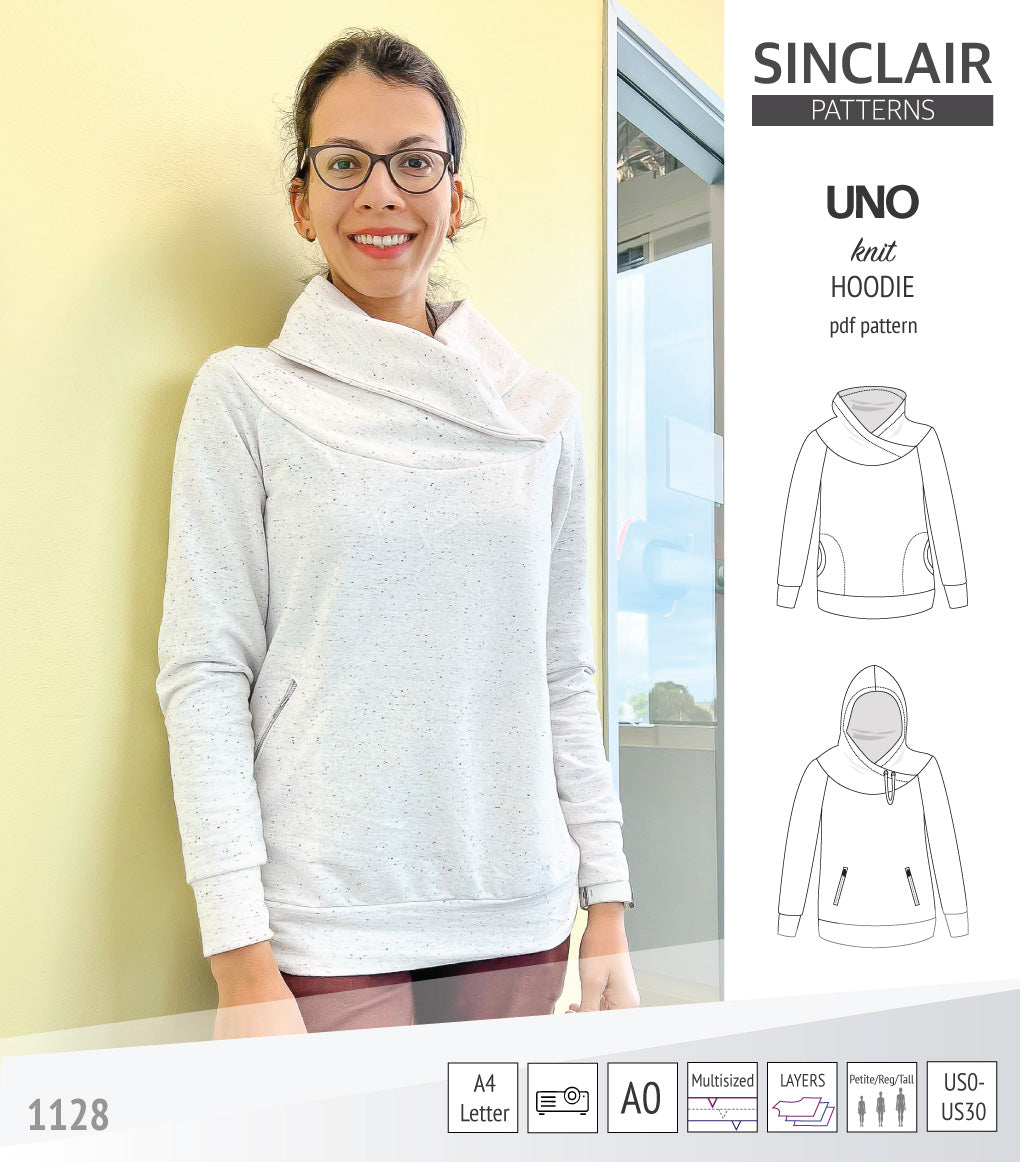 Uno hoodie with a round yoke (pdf sewing pattern) – Sinclair Patterns