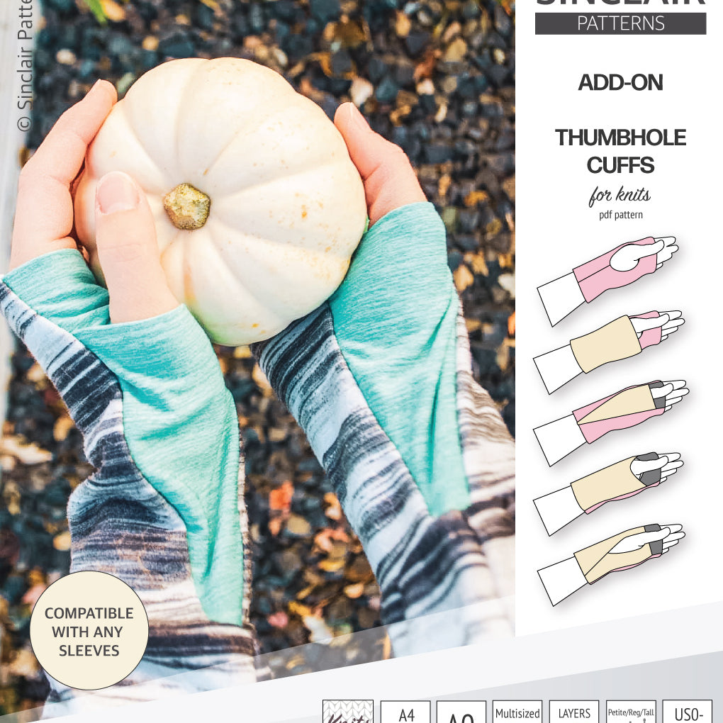 Easy thumbhole cuffs