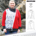 Sinclair Patterns S1082 Alba asymmetrical zip up zipper hoodie jacket for women with pockets pdf sewing pattern