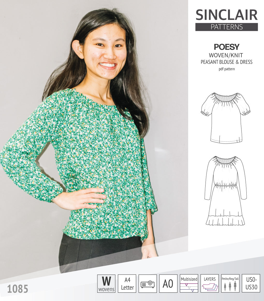 Poesy woven / knit peasant style blouse, tunic and dress (PDF ...