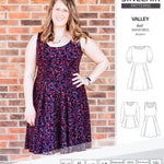 Sinclair Patterns S1086 Valley fit and flare skater dress for knit fabrics pdf sewing pattern