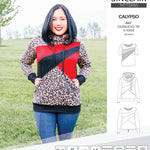 Pdf sewing pattern Hoodie top and t-shirt colorblocked and cowl for women