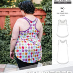 Sinclair Patterns Rio racerback tank top and jersey dress pdf sewing patterns for women