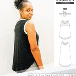 Sinclair Patterns Rio racerback tank top and jersey dress pdf sewing patterns for women