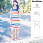 Sinclair Patterns Rio racerback tank top and jersey dress pdf sewing patterns for women