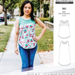 Sinclair Patterns Rio racerback tank top and jersey dress pdf sewing patterns for women