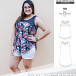 Sinclair Patterns Rio racerback tank top and jersey dress pdf sewing patterns for women