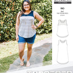 Sinclair Patterns Rio racerback tank top and jersey dress pdf sewing patterns for women