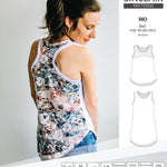 Sinclair Patterns Rio racerback tank top and jersey dress pdf sewing patterns for women