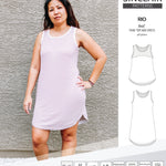 Sinclair Patterns Rio racerback tank top and jersey dress pdf sewing patterns for women