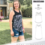 Sinclair Patterns Rio racerback tank top and jersey dress pdf sewing patterns for women