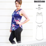 Sinclair Patterns Rio racerback tank top and jersey dress pdf sewing patterns for women