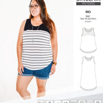 Sinclair Patterns Rio racerback tank top and jersey dress pdf sewing patterns for women