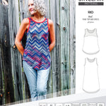 Sinclair Patterns Rio racerback tank top and jersey dress pdf sewing patterns for women