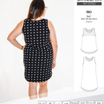 Sinclair Patterns Rio racerback tank top and jersey dress pdf sewing patterns for women