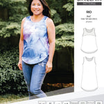 Sinclair Patterns Rio racerback tank top and jersey dress pdf sewing patterns for women