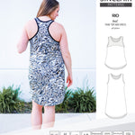 Sinclair Patterns Rio racerback tank top and jersey dress pdf sewing patterns for women