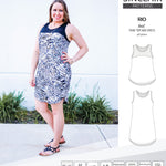 Sinclair Patterns Rio racerback tank top and jersey dress pdf sewing patterns for women