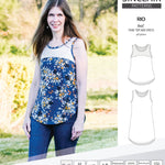 Sinclair Patterns Rio racerback tank top and jersey dress pdf sewing patterns for women