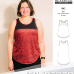 Sinclair Patterns Rio racerback tank top and jersey dress pdf sewing patterns for women