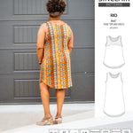 Sinclair Patterns Rio racerback tank top and jersey dress pdf sewing patterns for women