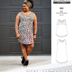 Sinclair Patterns Rio racerback tank top and jersey dress pdf sewing patterns for women