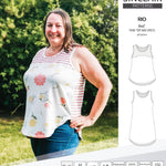 Sinclair Patterns Rio racerback tank top and jersey dress pdf sewing patterns for women