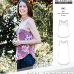 Sinclair Patterns Rio racerback tank top and jersey dress pdf sewing patterns for women