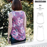 Sinclair Patterns Rio racerback tank top and jersey dress pdf sewing patterns for women
