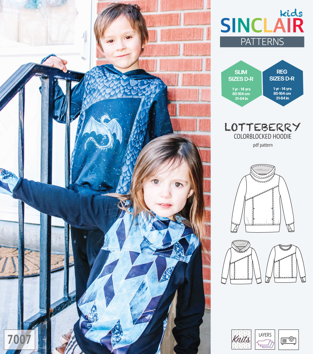 Lotteberry coloblocked hoodie and sweater for children (PDF SEWING ...