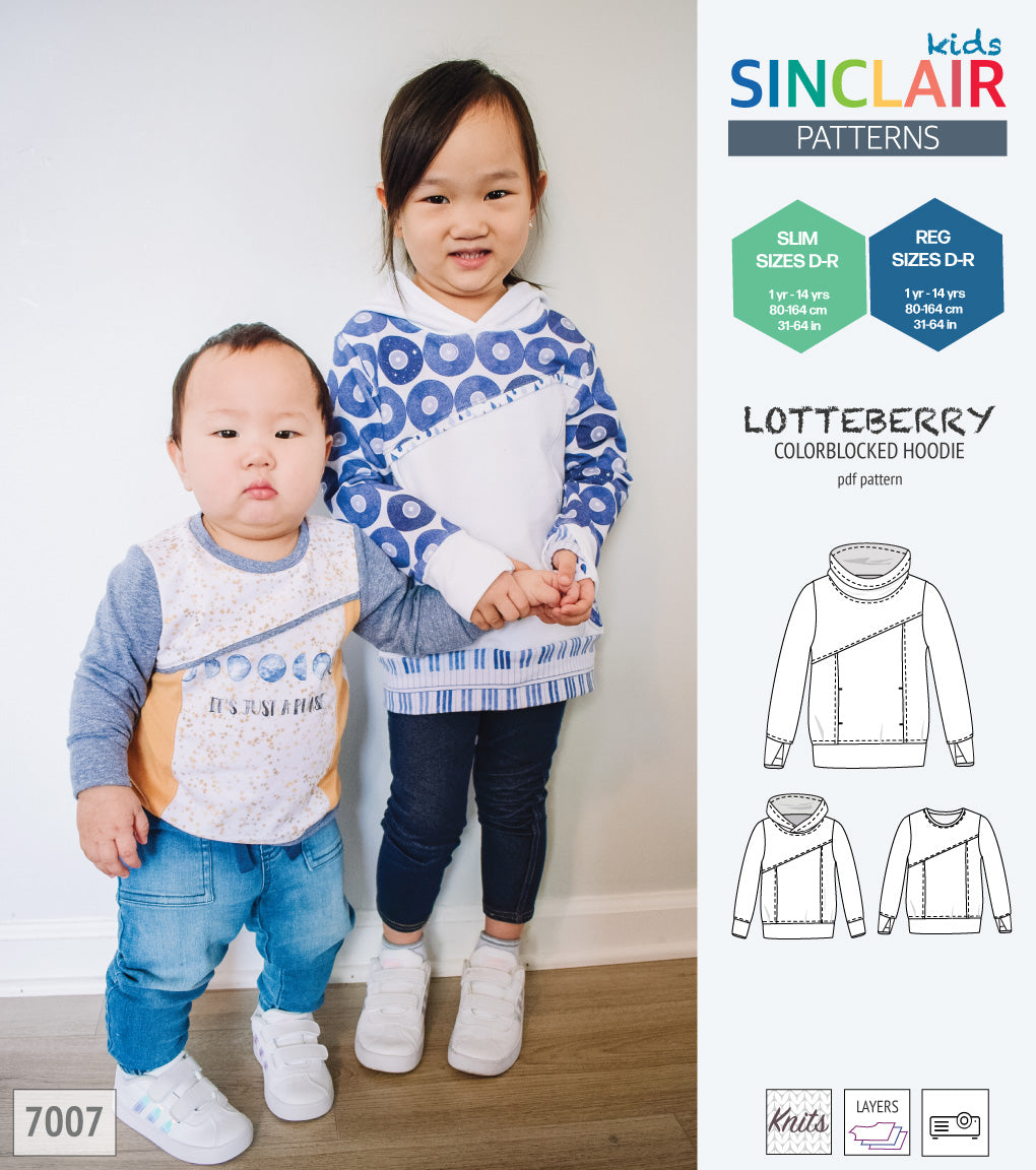 Lotteberry coloblocked hoodie and sweater for children (PDF SEWING ...