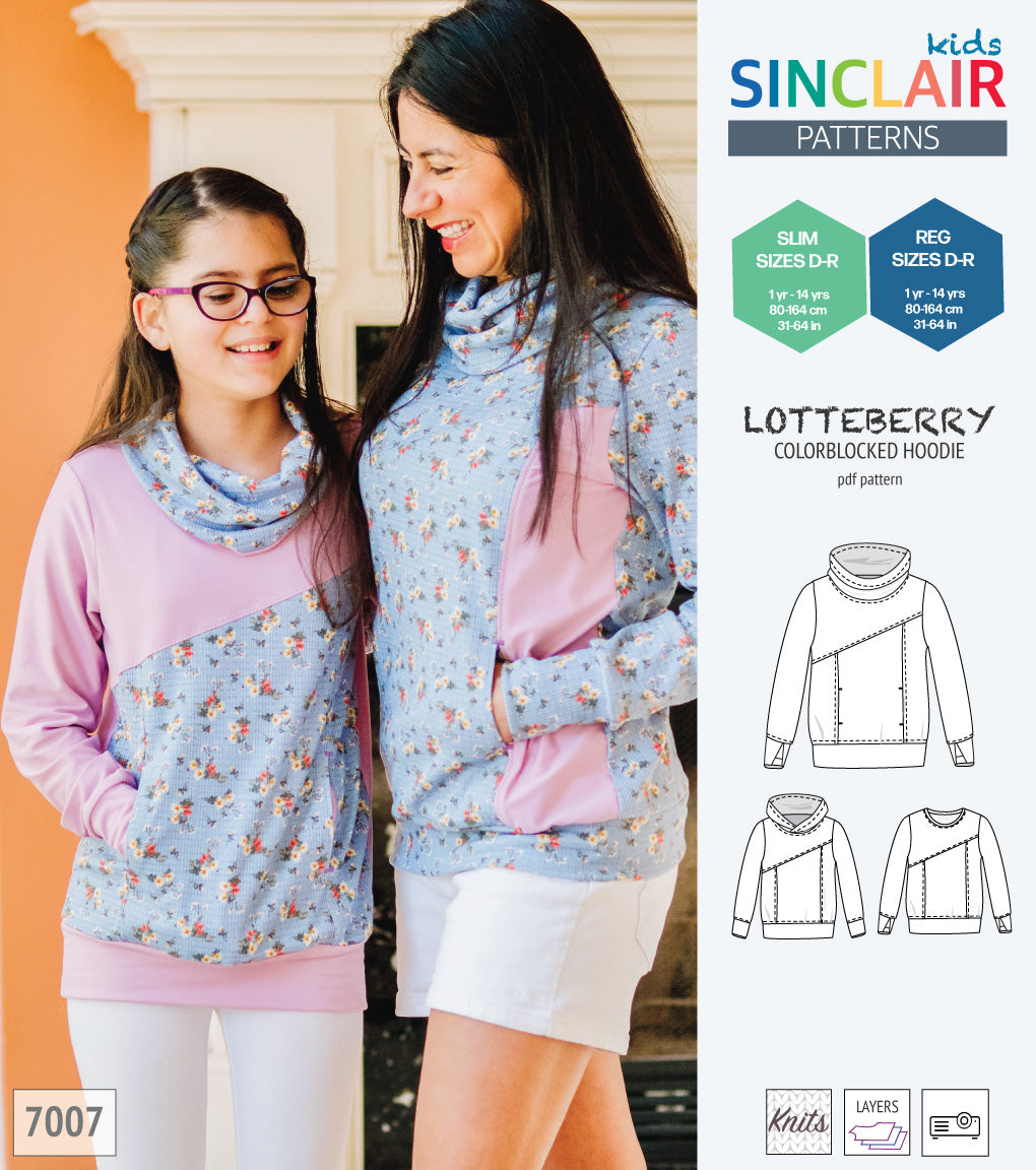 Lotteberry coloblocked hoodie and sweater for children (PDF SEWING ...