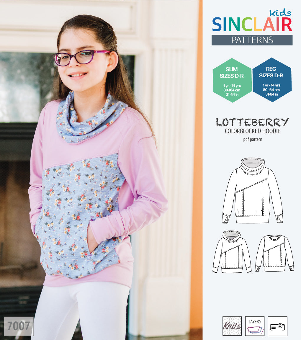 Lotteberry coloblocked hoodie and sweater for children (PDF SEWING ...