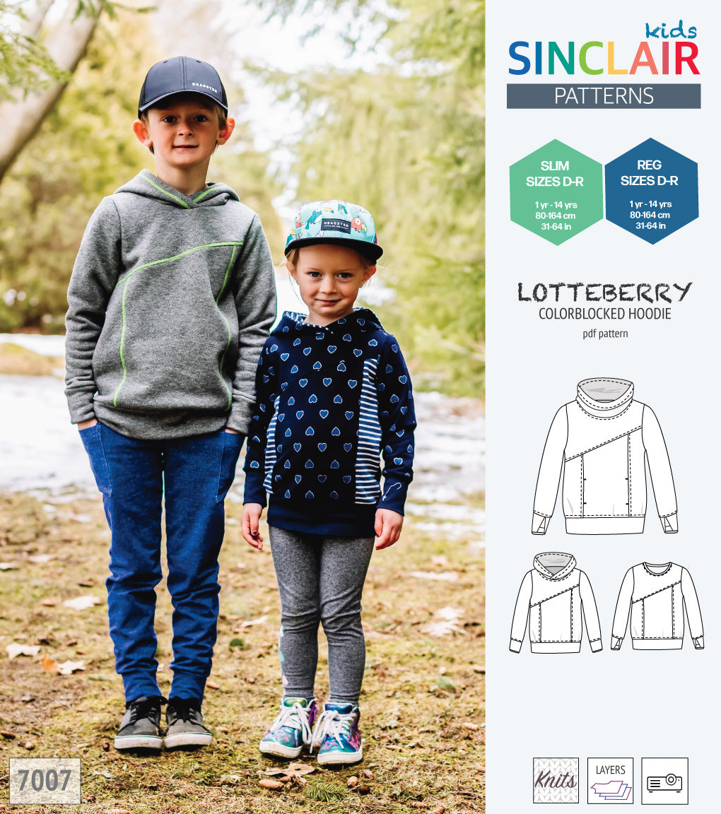 Lotteberry coloblocked hoodie and sweater for children (PDF SEWING ...