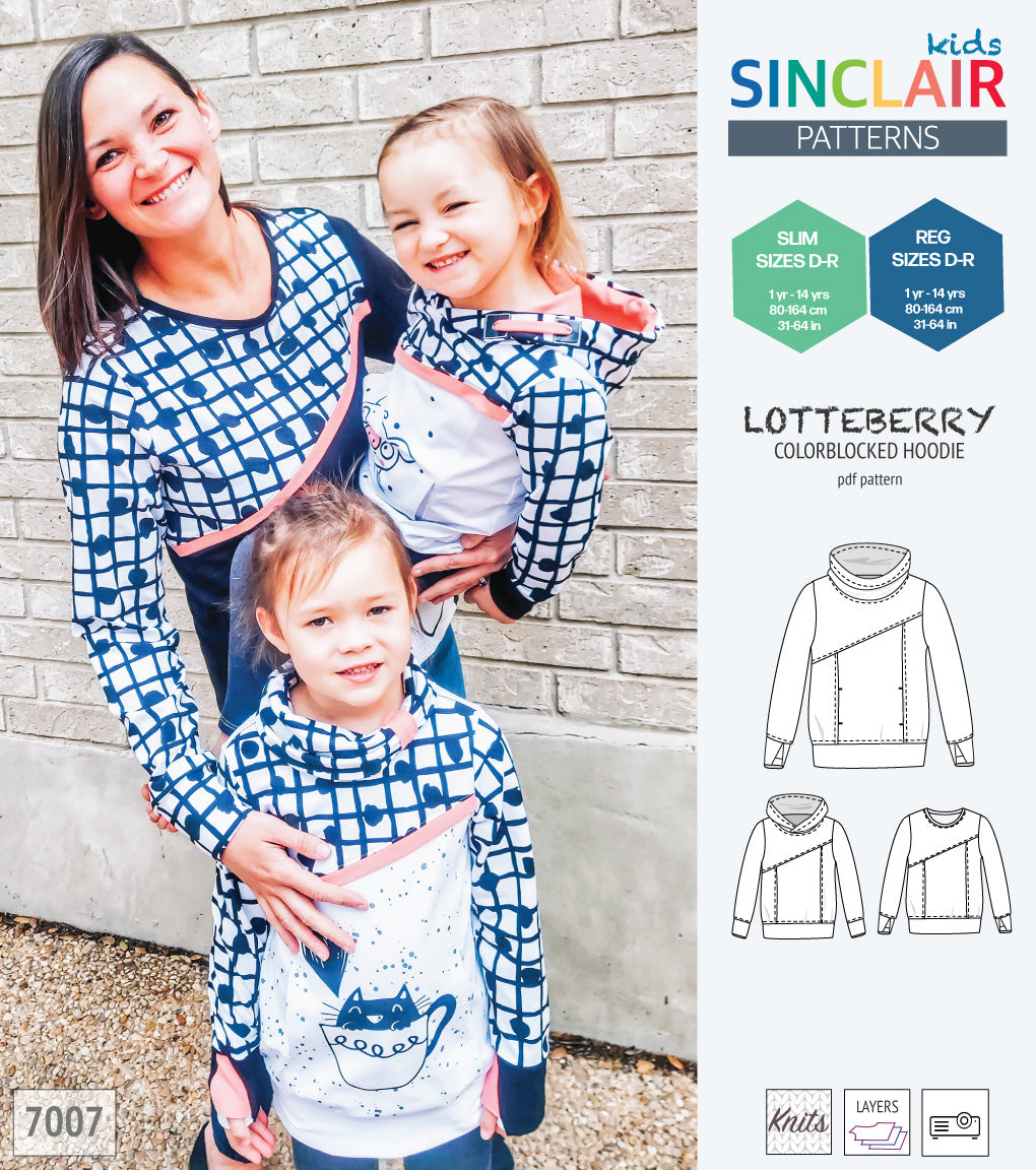 Lotteberry coloblocked hoodie and sweater for children (PDF SEWING ...