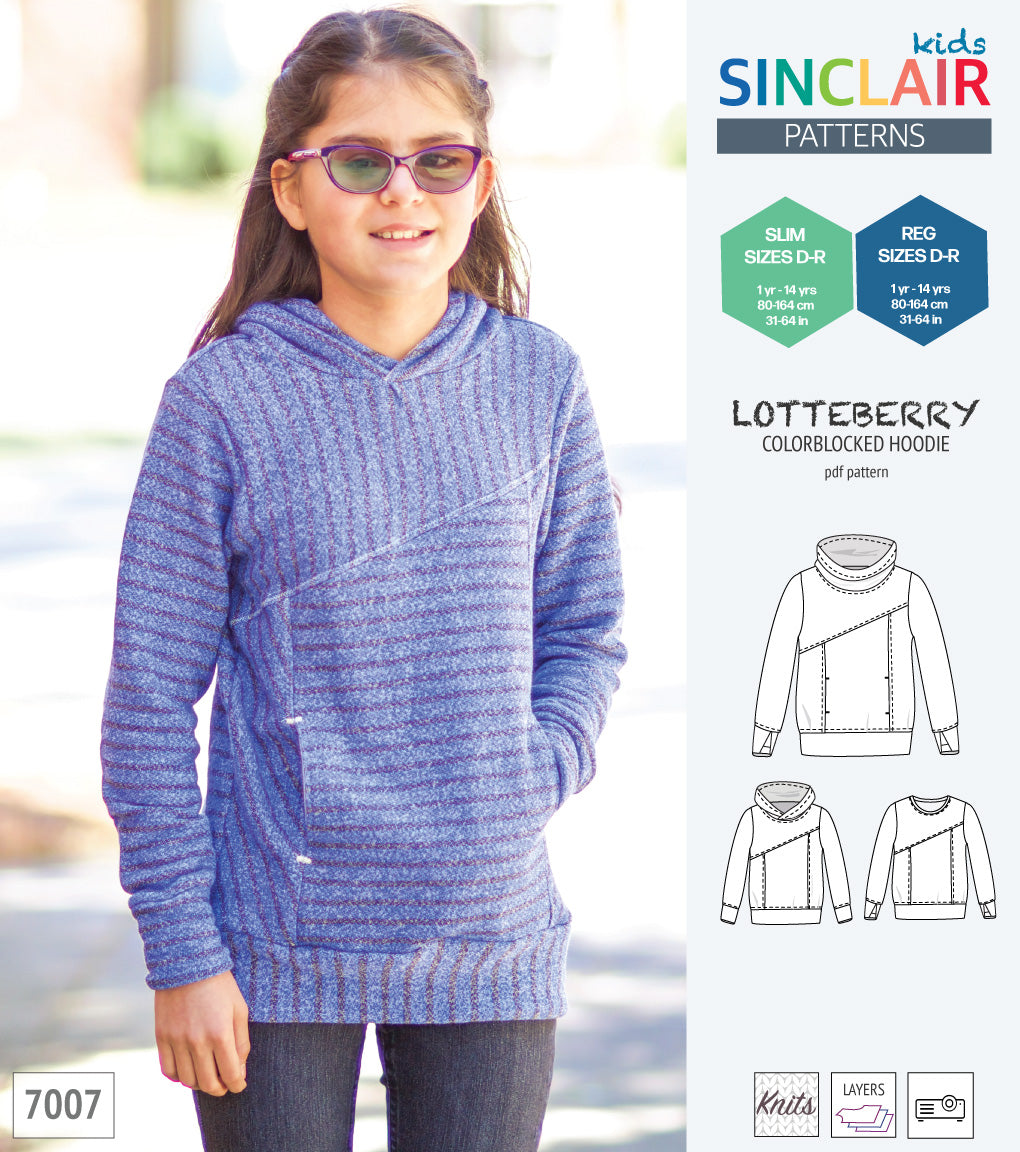 Lotteberry coloblocked hoodie and sweater for children (PDF SEWING ...