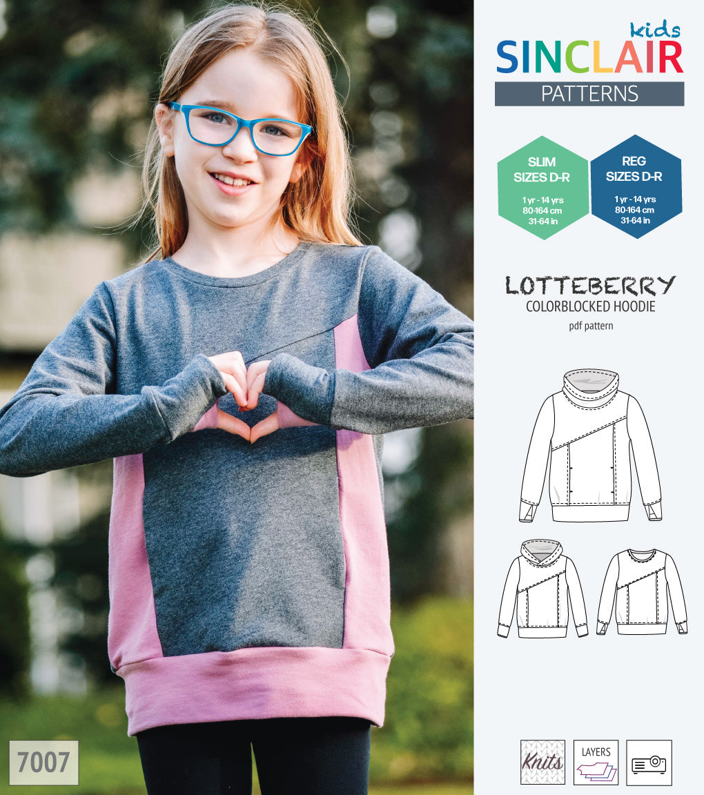 Lotteberry coloblocked hoodie and sweater for children (PDF SEWING ...