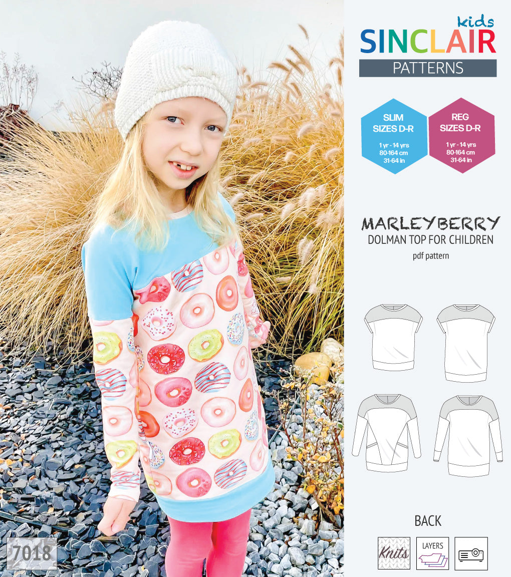 Marleyberry knit dolman top with pockets for children (PDF SEWING ...
