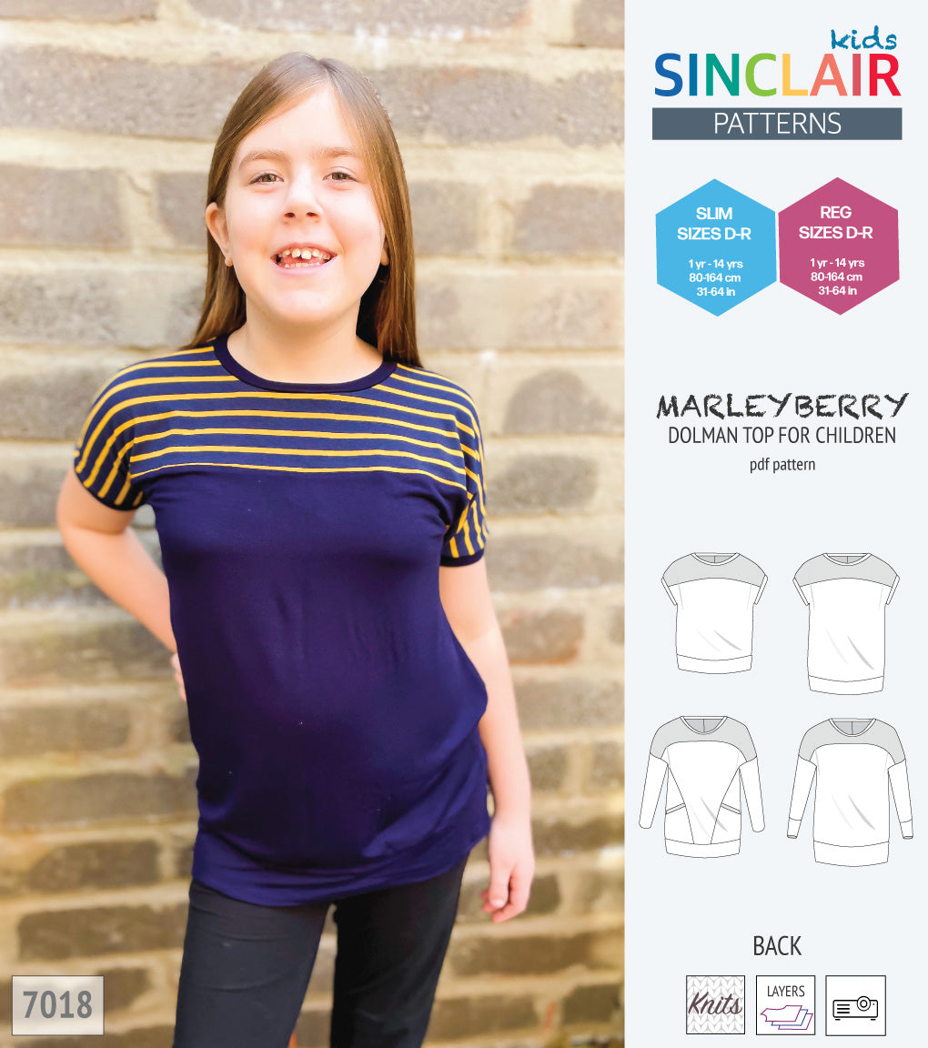 Marleyberry knit dolman top with pockets for children (PDF SEWING ...