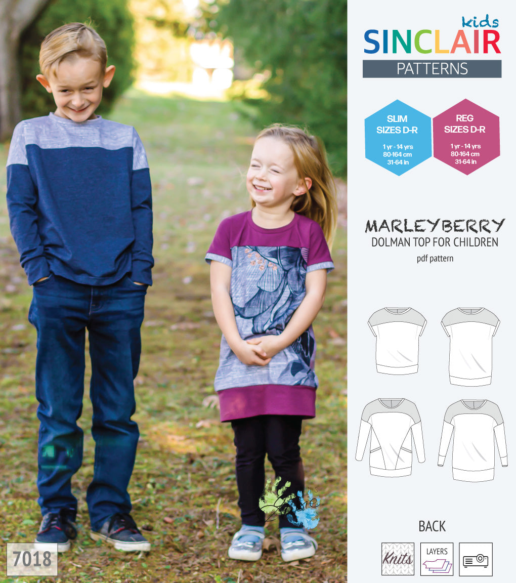 Marleyberry knit dolman top with pockets for children (PDF SEWING ...